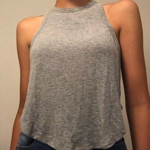 Gray Ribbed Brandy Melville Tank Top
